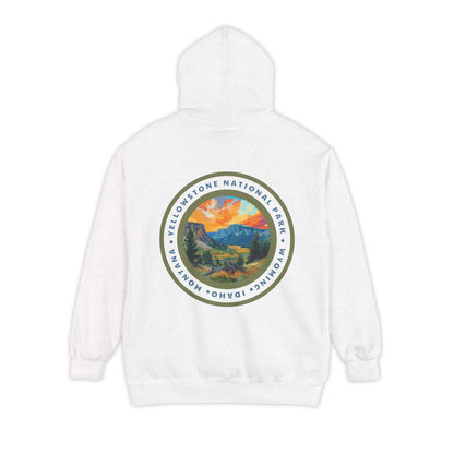 Heavyweight Hoodie - Yellowstone National Park Back Print Hoodie