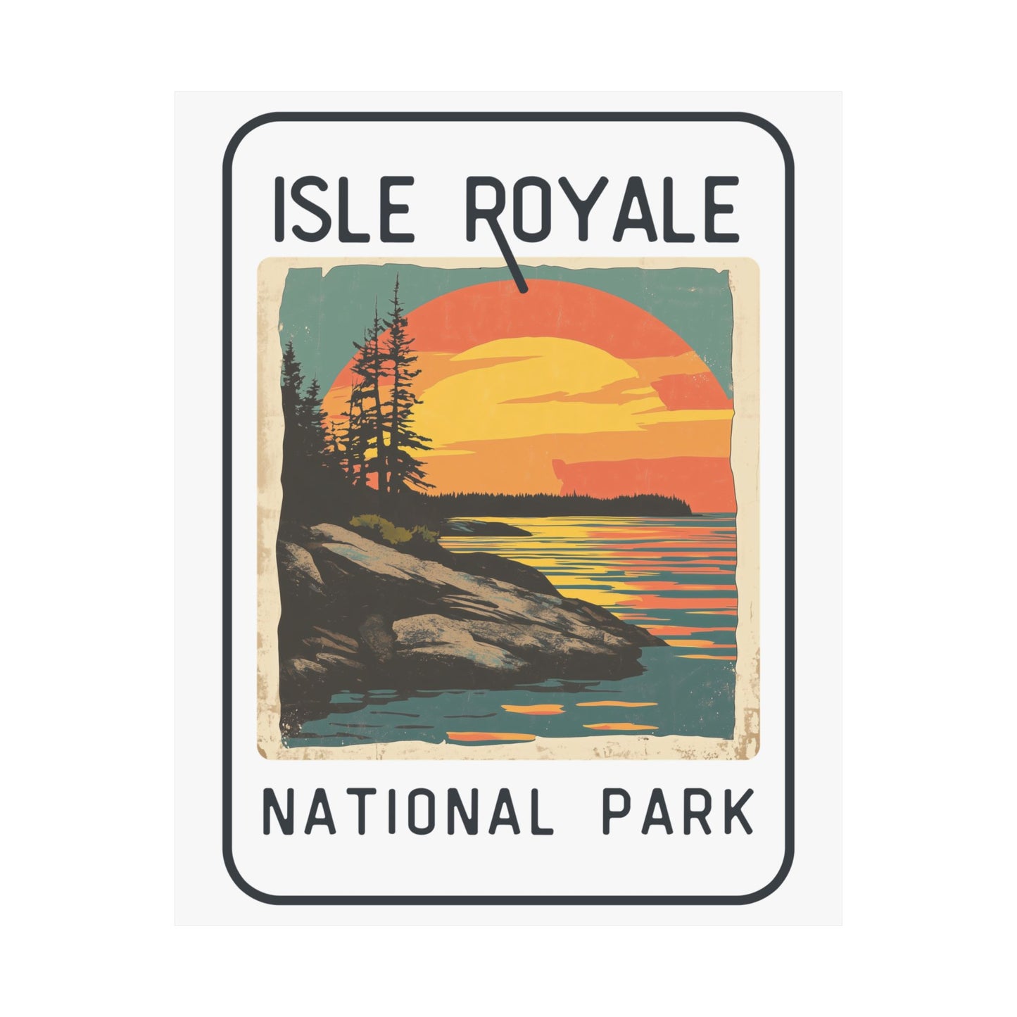 Poster - Isle Royale National Park Graphic Poster