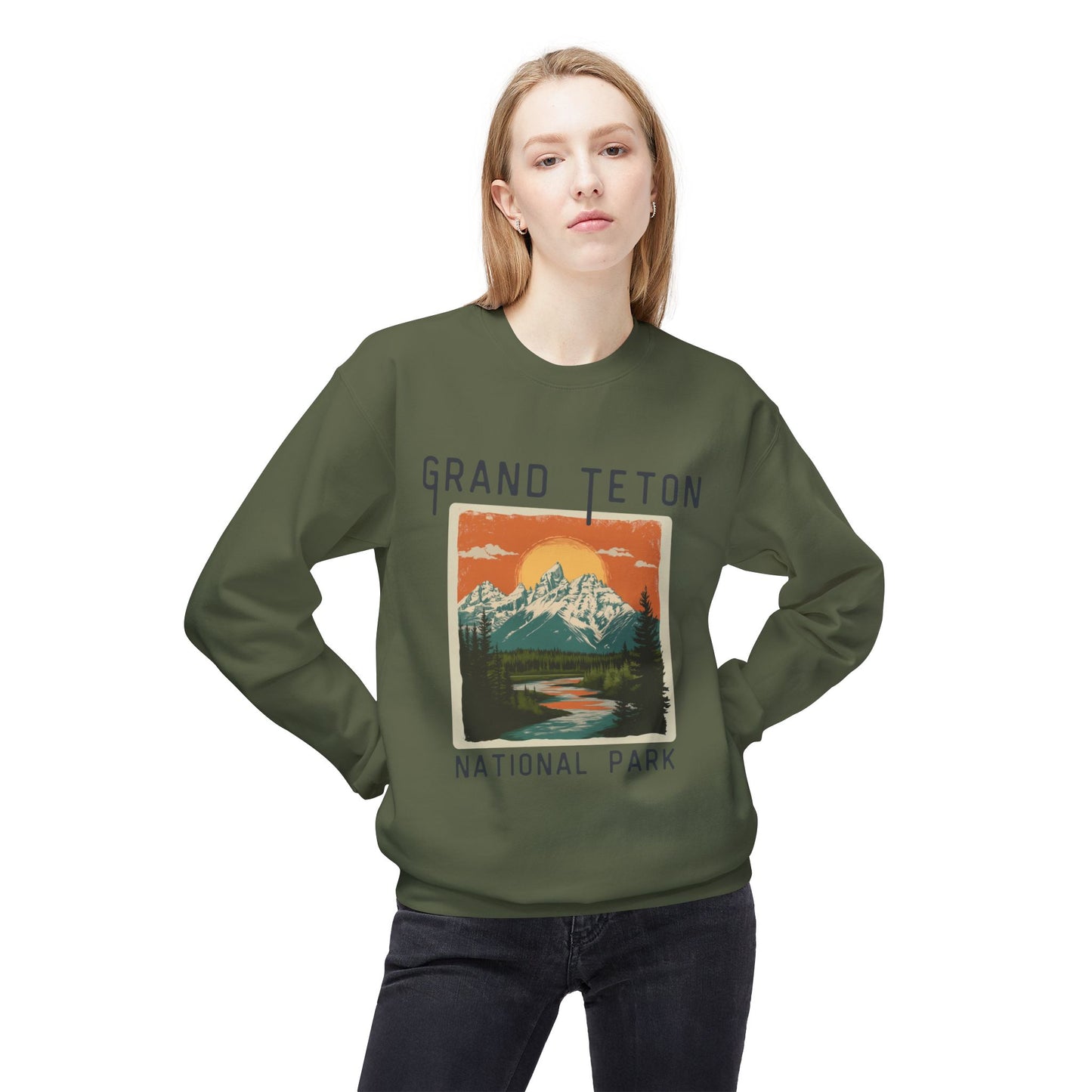 Softstyle Sweatshirt - Grand Teton National Park Fleece Sweatshirt