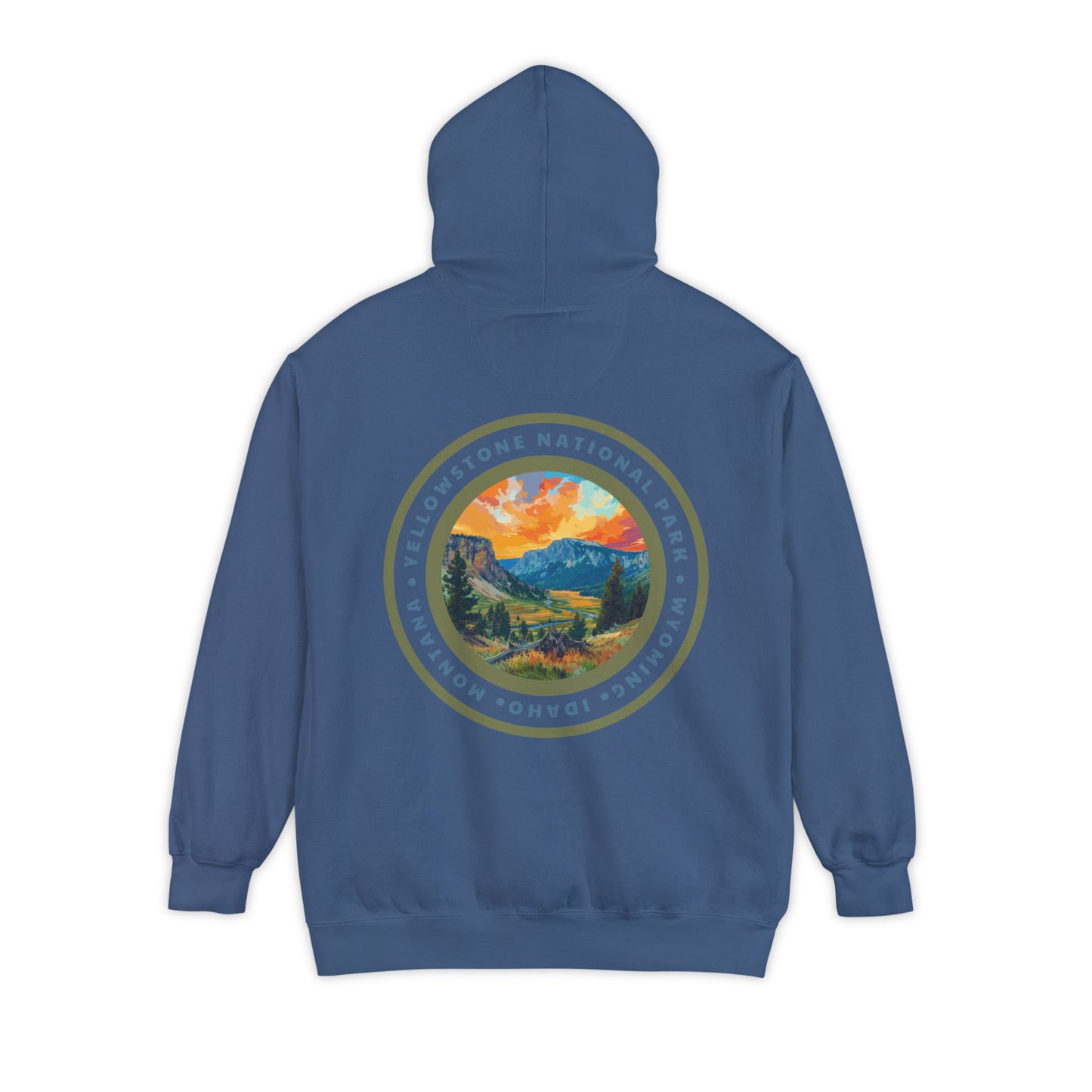 Heavyweight Hoodie - Yellowstone National Park Back Print Hoodie