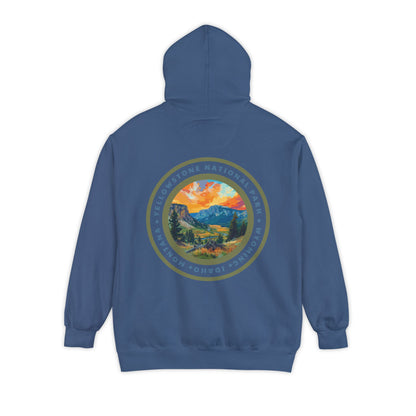 Heavyweight Hoodie - Yellowstone National Park Back Print Hoodie