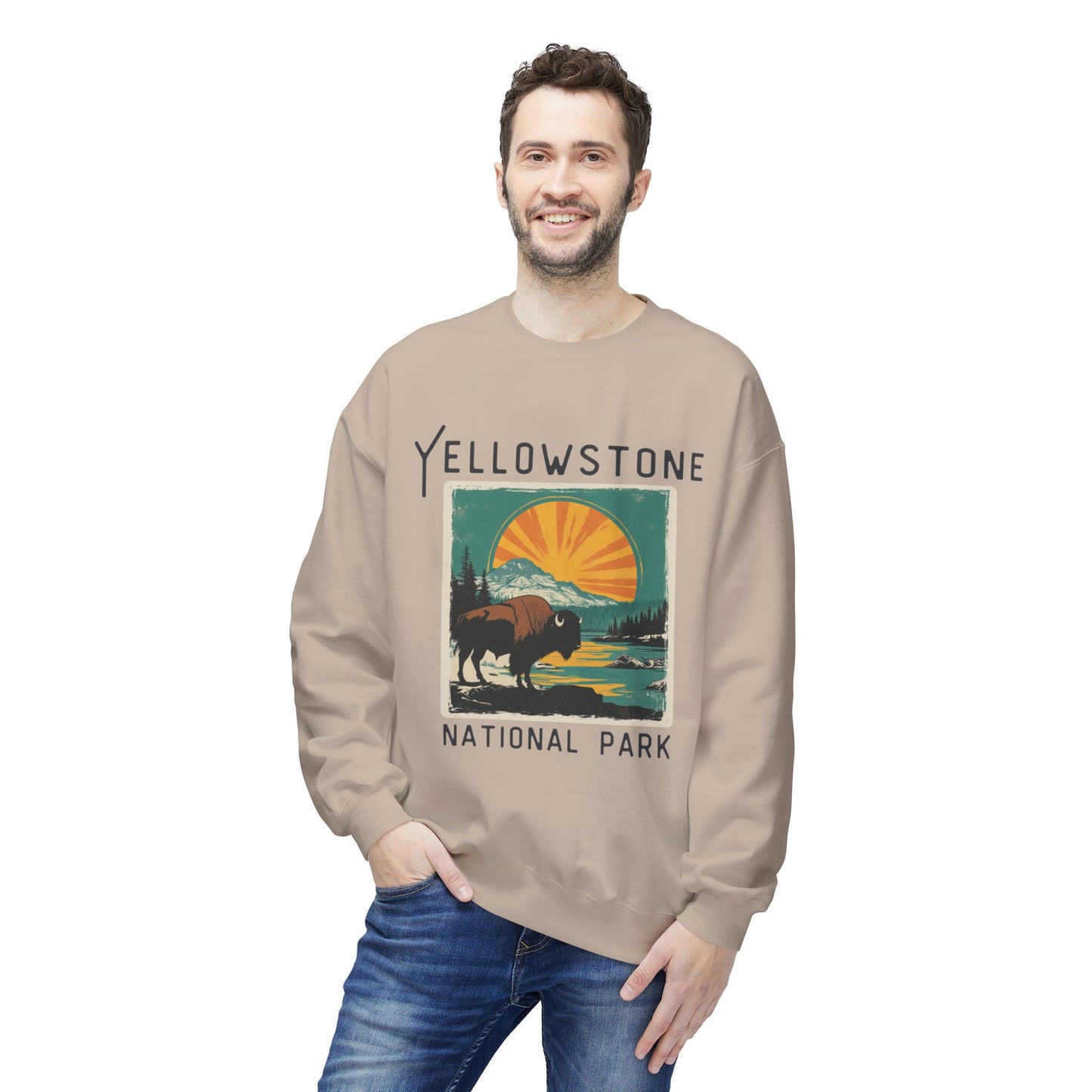 Softstyle Sweatshirt - Yellowstone National Park Fleece Sweatshirt