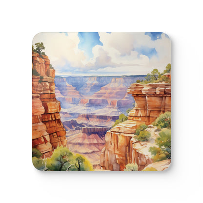 Coasters - Grand Canyon National Park Corkwood Coaster Set