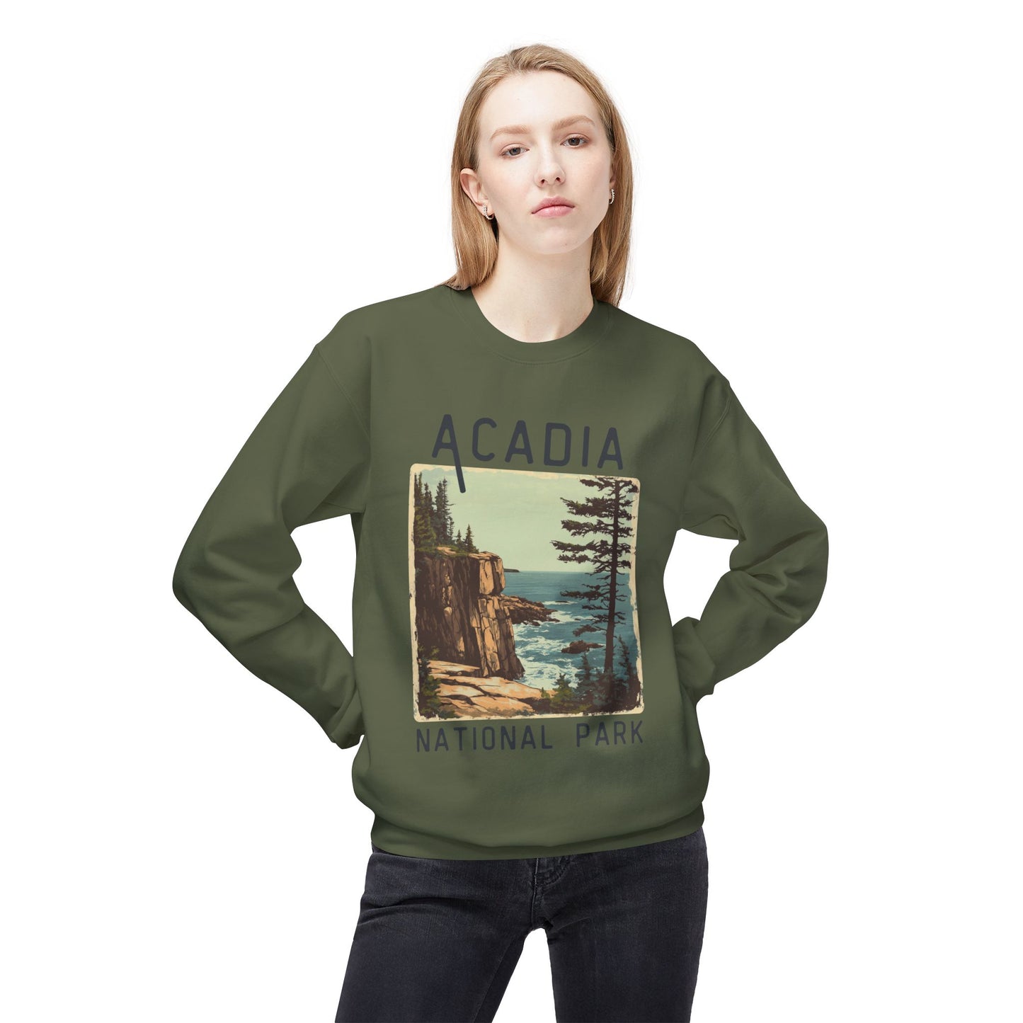 Softstyle Sweatshirt - Acadia National Park Fleece Sweatshirt