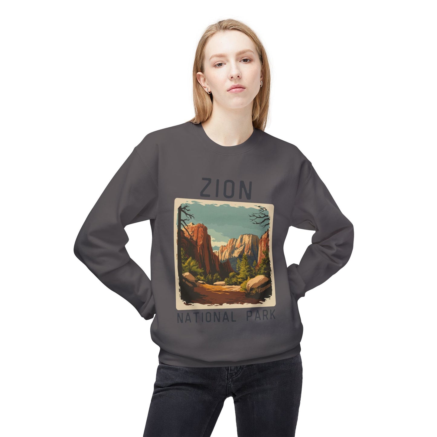 Softstyle Sweatshirt - Zion National Park Fleece Sweatshirt