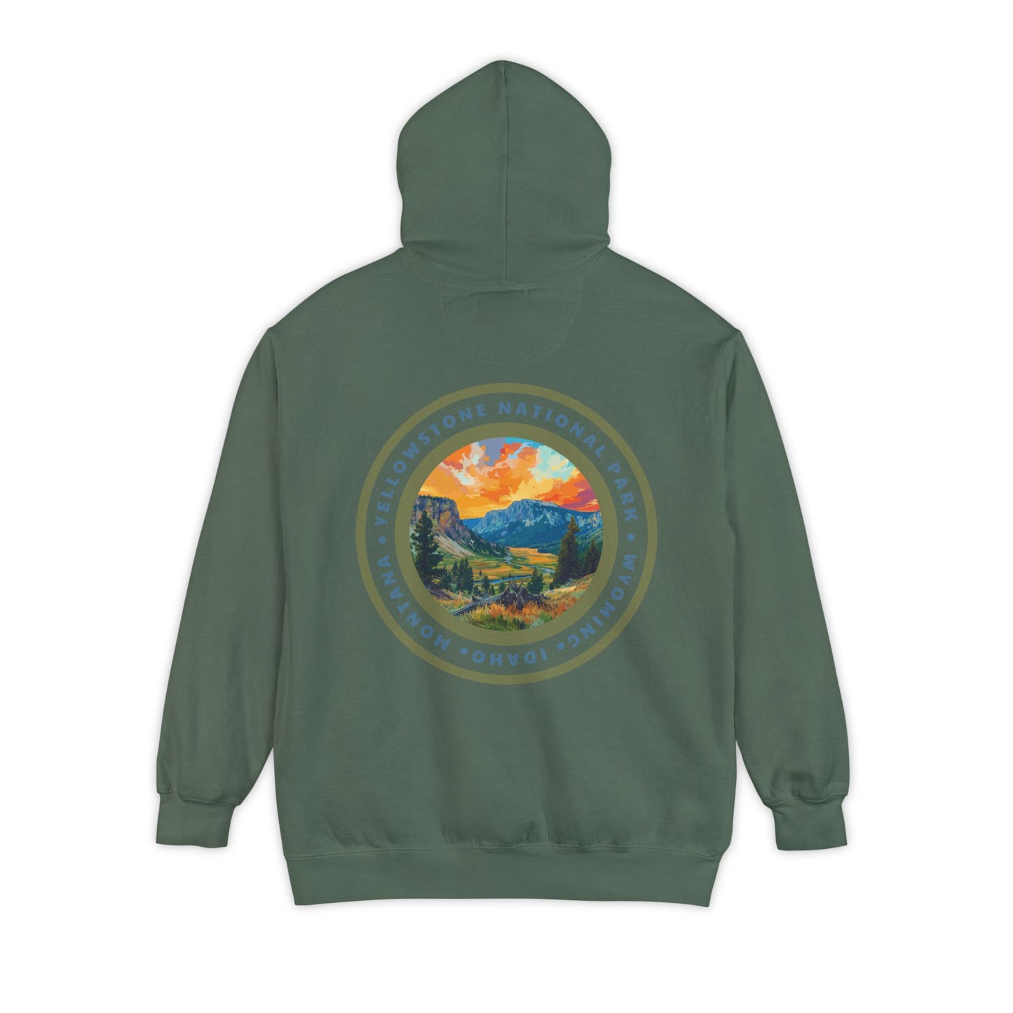 Heavyweight Hoodie - Yellowstone National Park Back Print Hoodie